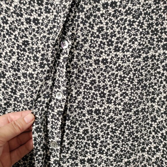 Equipment Femme Mixed Pattern Floral Plaid Silk Button Front Blouse Size Small - Picture 6 of 11